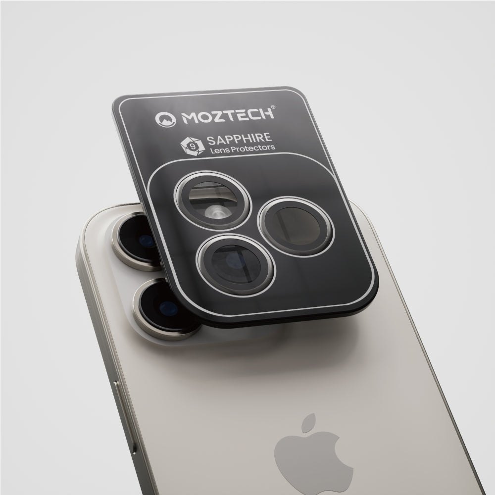 MOZTECH【頂級款｜鈦金屬】 iPhone 15Pro/15Pro Max  藍寶石鏡頭貼 鏡頭保護貼