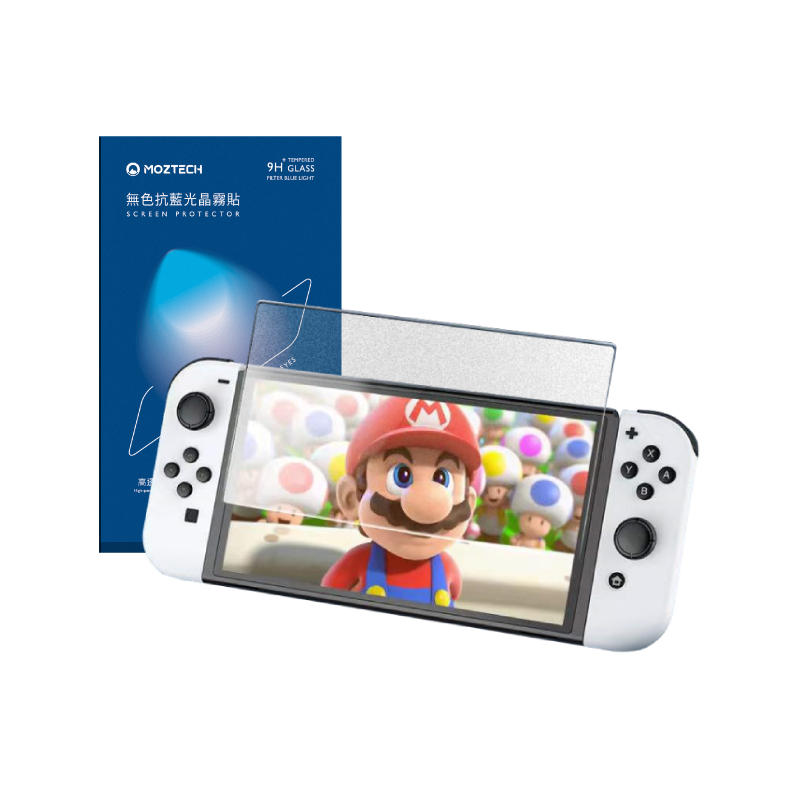 MOZTECH Switch OLED 無色抗藍光晶霧貼