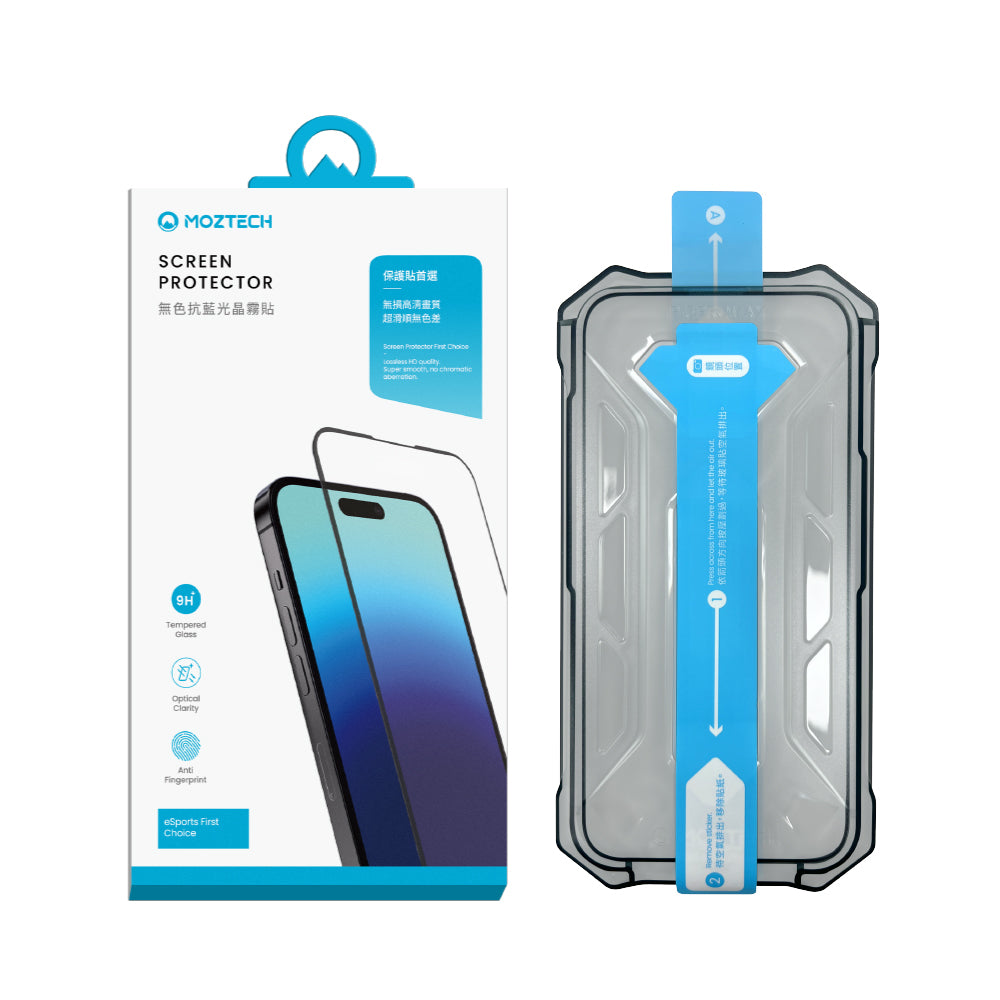 MOZTECH iPhone 無色抗藍光晶霧貼