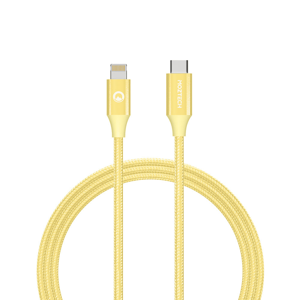 MOZTECH USB-C to Lightning 編織傳輸充電線 蘋果MFi認證