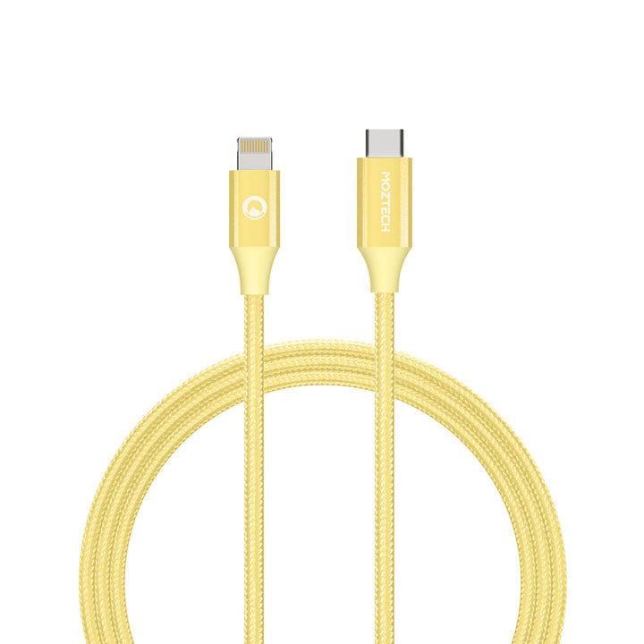 MOZTECH USB-C to Lightning 編織傳輸充電線 蘋果MFi認證