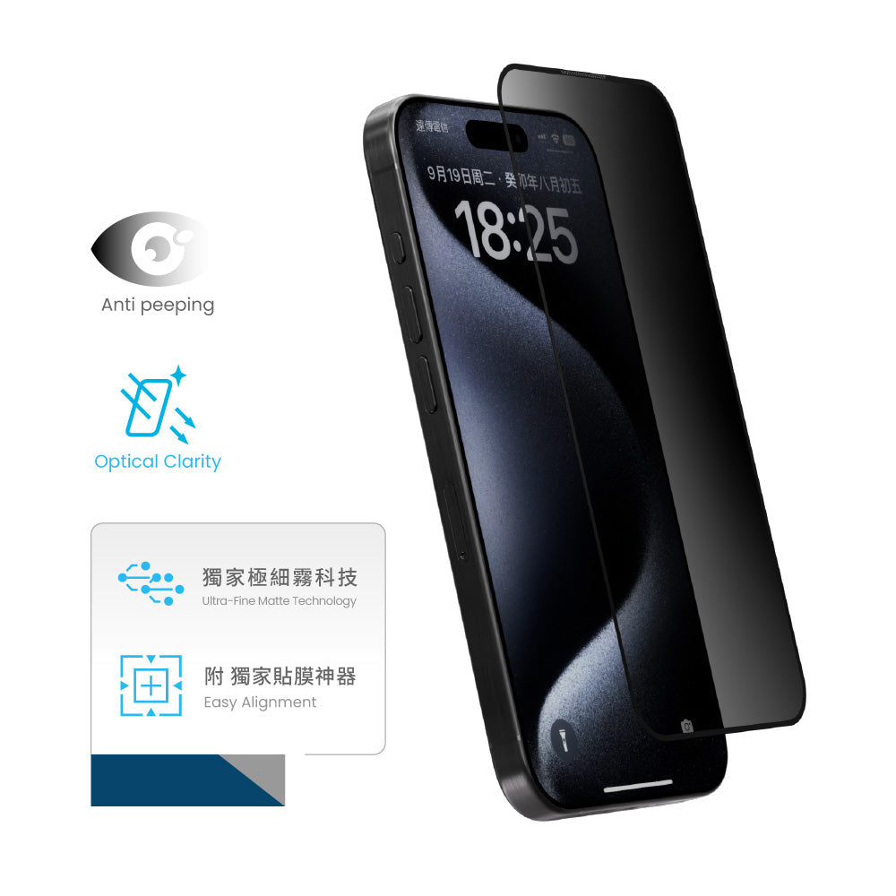 MOZTECH iPhone 防窺晶霧貼